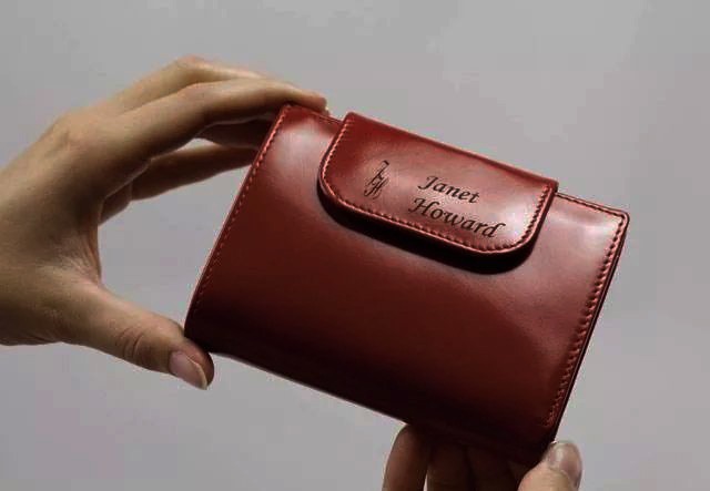 Laser Printer Machine Leather Wallet